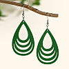 Hollow Out Teardrop Wood Dangle Earrings FS-WG56C65-02-1