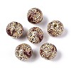 Printed Schima Wood Beads WOOD-N017-01E-1