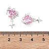 Brass Pave Cubic Zirconia Pendants KK-C168-26S-01-3