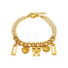 Valentine's Day 304 Stainless Steel Charm Bracelets FS-WGE53E0-01-2