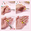 DIY Letter & Flower Keychain Findings Kits DIY-BM0002-22-6