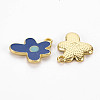 Rack Plating Light Gold Alloy Enamel Pendants ENAM-Q444-013C-RS-2