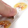 Round Dot Cute Dog Paper Cartoon Stickers Roll DIY-D078-08C-4