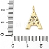 Brass Micro Pave Clear Cubic Zirconia Pendants KK-I476-01G-A-3