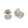 Brass Micro Pave Clear Cubic Zirconia Beads CU-CBA6A75-10P-2