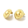 PVD Vacuum Plating 304 Stainless Steel Flat Round Stud Earrings for Women EJEW-S227-61G-2