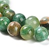 Natural Green Line Jasper  Beads Strands G-B128-A03-03-4