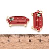 Christmas Theme Rack Plating Alloy Enamel Pendants PALLOY-O109-39LG-3