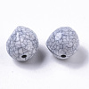 Crackle Opaque Acrylic Beads CACR-N003-16-2