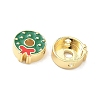 Christmas Brass Enamel Beads KK-I474-G13-2