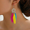 Zinc Alloy Drop Earrings for Women JP0442-5