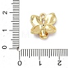 Brass Micro Pave Clear Cubic Zirconia Charms KK-CBA74BF-05G-01-4