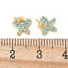 Brass Micro Pave Cubic Zirconia Charms KK-U056-42G-3