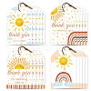 120Pcs 4 Styles Sunflower Paper Thank You Gift Tags CDIS-WH0038-04-1