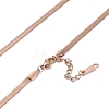 Ion Plating(IP) 304 Stainless Steel Snake Chain Necklaces NJEW-G081-12RG-3