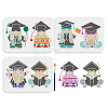 MAYJOYDIY US 1 Set Graduation Theme PET Hollow Out Drawing Painting Stencils DIY-MA0004-62A-1