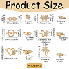 18Pcs 6 Styles Alloy Crystal Rhinestone Links Connector Charms ALRI-YW0001-40-2