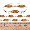 Handmade Brass & Glass Beaded Link Chains CHC-Q021-04C-G-3