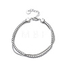 Stainless Steel Multi-strand Bracelets for Women BJEW-F485-01P-01-3