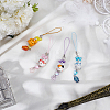 Glass & Porcelain & Acrylic Mobile Straps HJEW-DR00028-4
