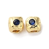 Brass Micro Pave Cubic Zirconia Beads KK-P256-09G-04-1