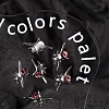 Star Alloy Rhinestone Cabochons MRMJ-WH0075-114-25-1