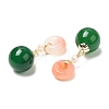 Natural Green Agate Round Pendants G-R491-03G-3