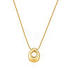 304 Stainless Steel Alphabet Pendant Necklaces for Men and Women GP1122-15-1