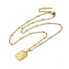 304 Stainless Steel Cubic Zirconia Pendant Necklaces NJEW-Q347-01C-2