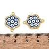 Brass Micro Pave Clear Cubic Zirconia Connector Charms CU-CBA6B6F-08G-3
