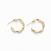 Semicircular Brass Stud Earrings KK-Q762-016G-NF-1