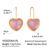 Heart 304 Stainless Steel Dangle Earrings KD3316-3-1