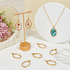 10Pcs 304 Stainless Steel Open Back Bezel Oval Pendants PALLOY-UN00037-2