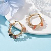 Natural Rutilated Quartz Hoop Earring EJEW-JE05709-06-2