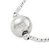 Rack Plating Brass Twisted Link Round Ball Bracelets for Women BJEW-P322-21P-2