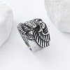 304 Stainless Steel Snake with Eagle Finger Rings for Men TH9949-1-1
