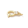 Brass Pave Clear Cubic Zirconia Charms KK-A273-01G-Q-2
