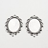 Oval Tibetan Style Alloy Cabochon Connector Settings LS-X-PALLOY-K112-15AS-RS-1