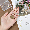 16Pcs 4 Style Brass Micro Pave Cubic Zirconia Huggie Hoop Earring Findings FIND-FH0004-02-3