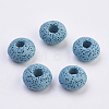 Natural Dyed Lava Rock European Beads G-E477-A07-1