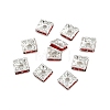 Brass Rhinestone Spacer Beads RSB072-08S-5