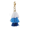 Christmas Polycotton(Polyester Cotton) Tassel Pendant Decorations HJEW-JM02610-3