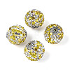 Handmade Polymer Clay Rhinestone Indonesia Beads CLAY-N015-02-1