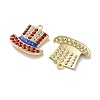 Independence Day Alloy Enamel Pendants X1-ENAM-I069-01G-02-2