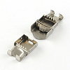 Smooth Surface 201 Stainless Steel Watch Band Clasps STAS-R063-79-4