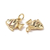 Brass Cubic Zirconia Pendants KK-G453-12G-3