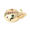 Brass Micro Pave Cubic Zirconia Pendants KK-U064-13G-2