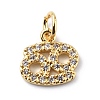 Brass Micro Pave Cubic Zirconia Charms ZIRC-F131-16G-07-1