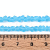 Frosted Transparent Glass Beads Strands GLAA-N016-4mm-06-4