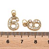 304 Stainless Steel Rhinestone Pendants STAS-N133-03G-G-3